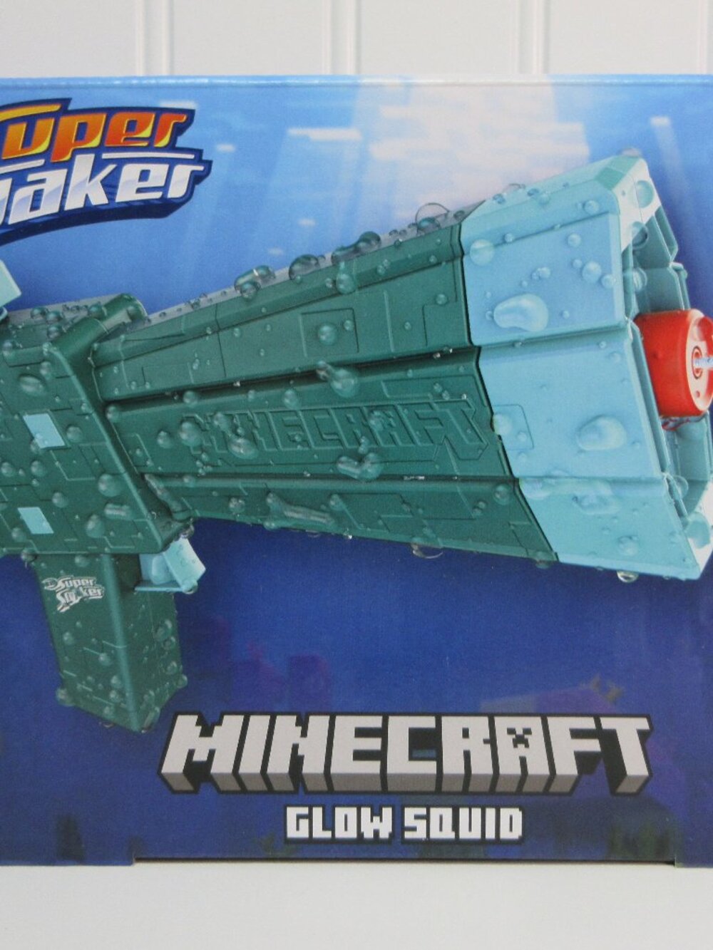 Nerf Super Soaker Minecraft Glow Squid Water Blaster Kids Toy Age 8+ New